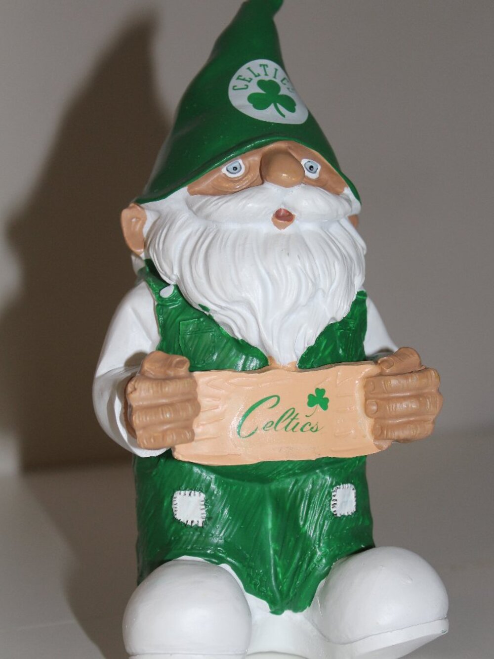 Vintage Boston Celtics Garden Gnome Forever Collectibles NBA Bobble Head 8'